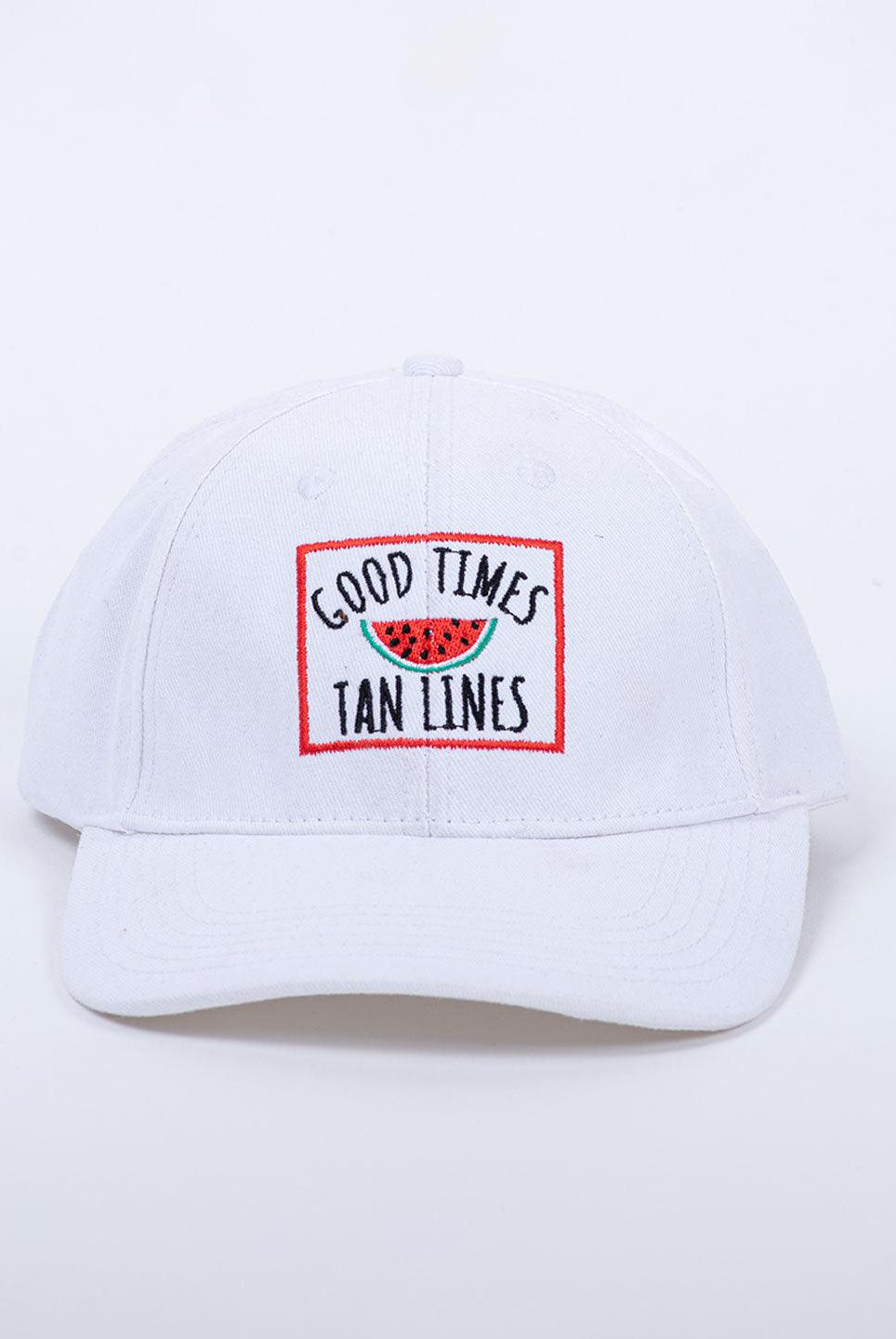 Good Times Tan Lines White Free Size Unisex Baseball Caps - Tistabene