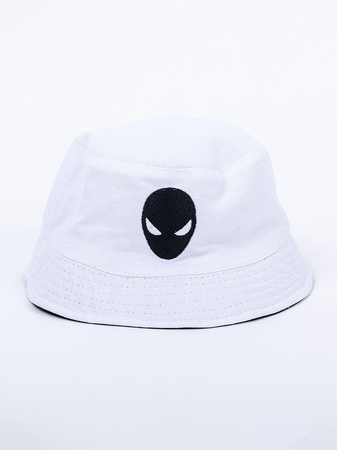 Black And White Embroidered Regular Size Unisex Reversible Hat - Tistabene