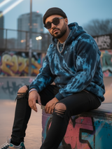 Deep Blue Tie and Dye Hoodie