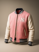 Baby Pink NY Varsity Jacket