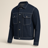 Contrast Stitch Blue Denim Jacket