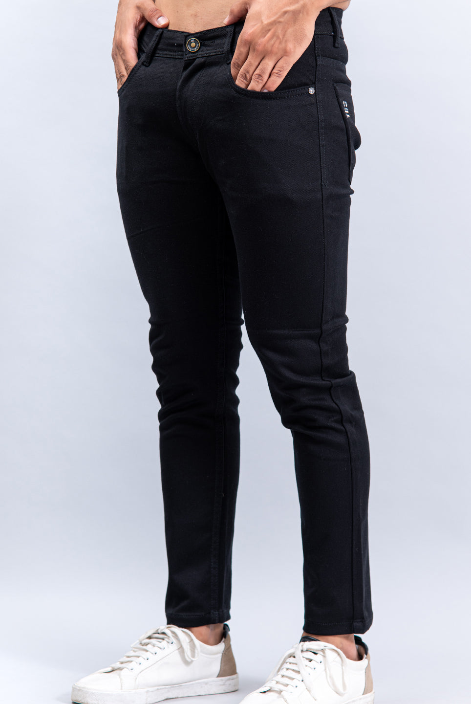 Black denim jeans