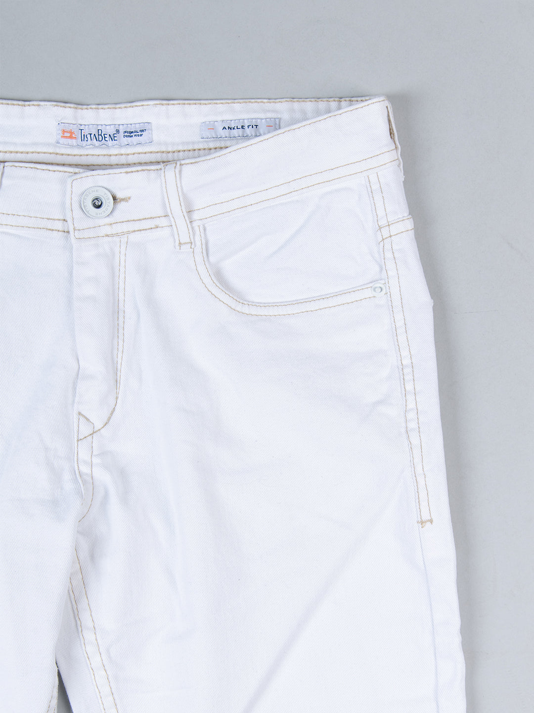 white denim jeans