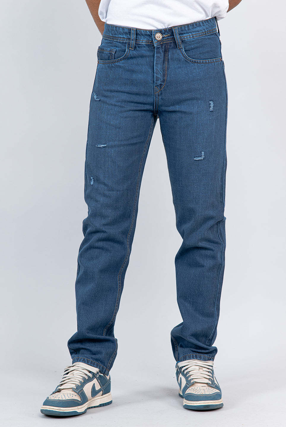 blue slim fit denim jeans