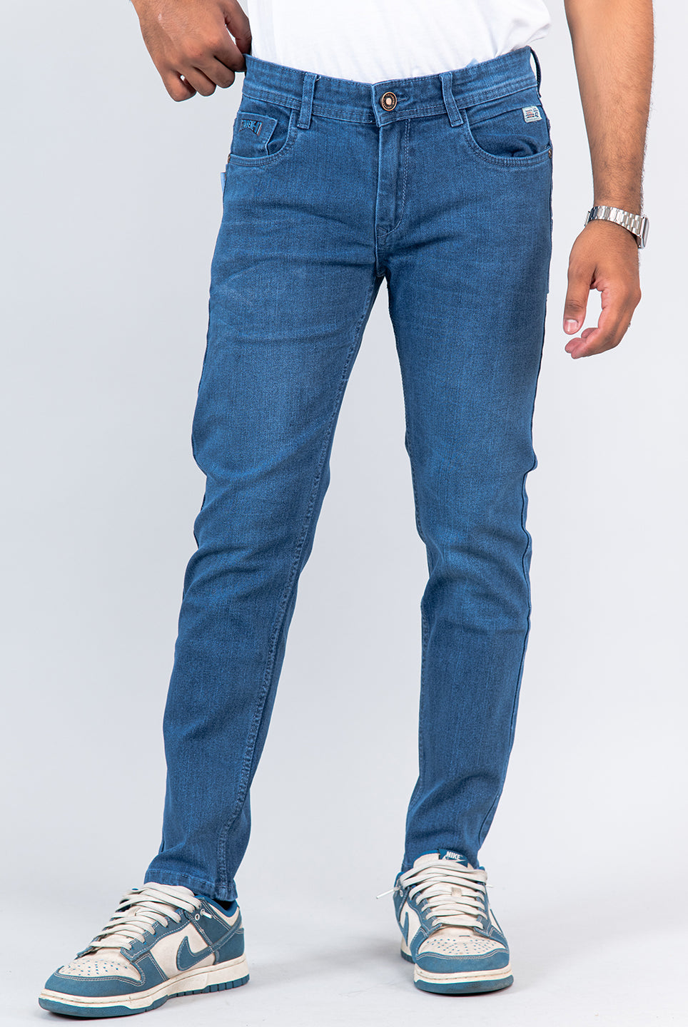 Light blue denim jeans