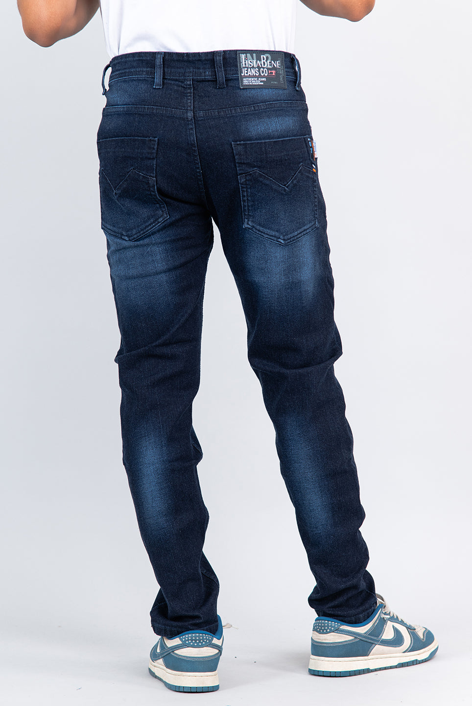 Dark blue denim jeans