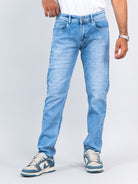 Blue denim jeans