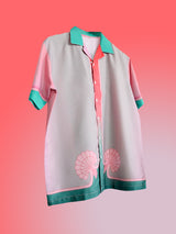 Graphic Tistabene Back Printed Oversized Multicolor Crepe Shirt