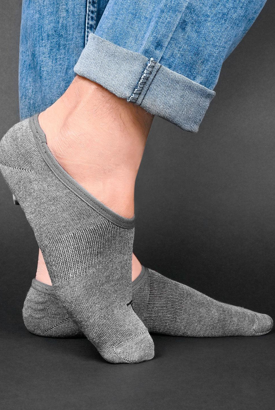 Grey No Show socks 