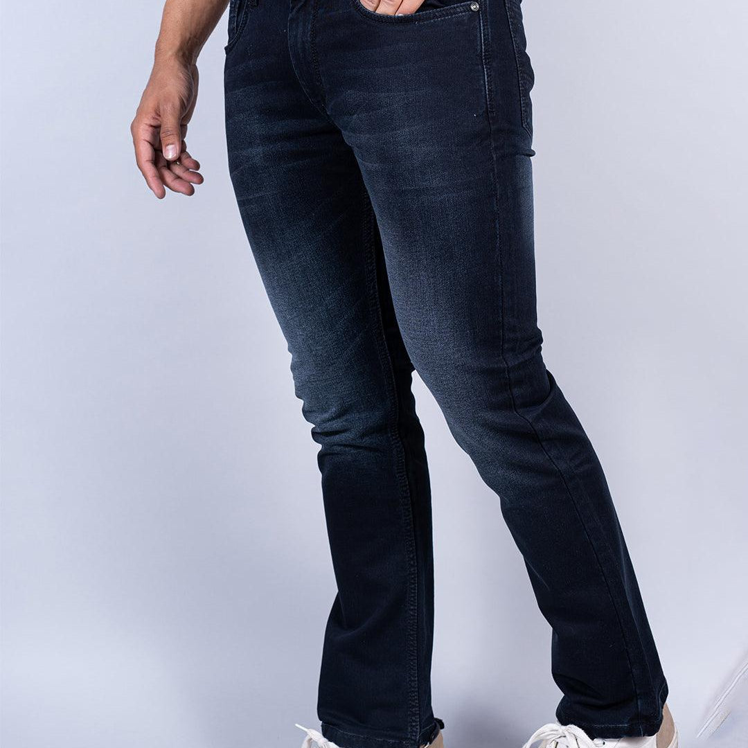 black boot cut stretchable mens jeans
