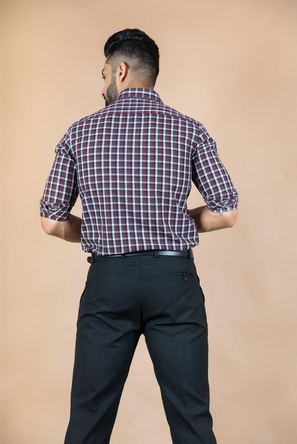 Red and Black Checks Cotton Shirt - Tistabene
