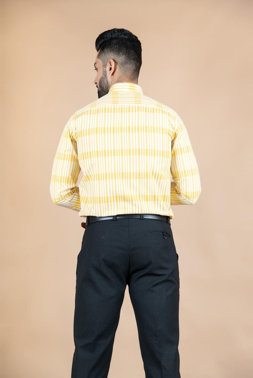 Yellow Stripes and Checks Shirt - Tistabene
