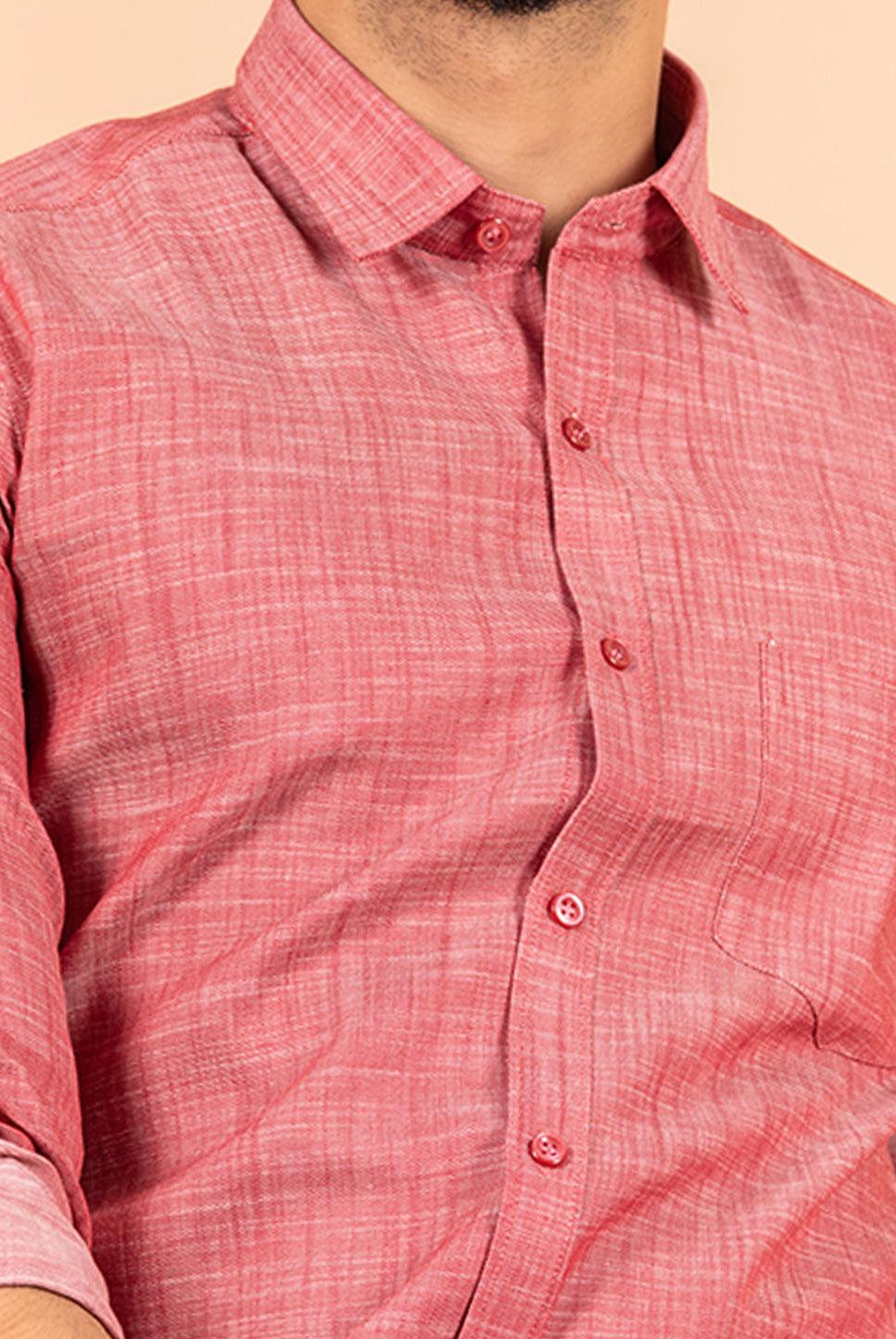 Pink denim shirt
