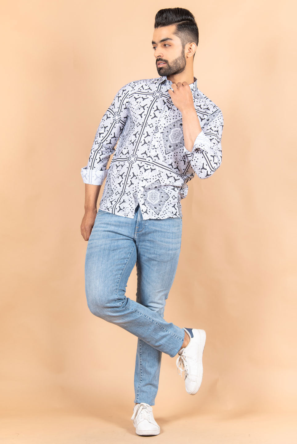 cotton printed shirts for men