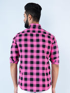 pink printed shirt
