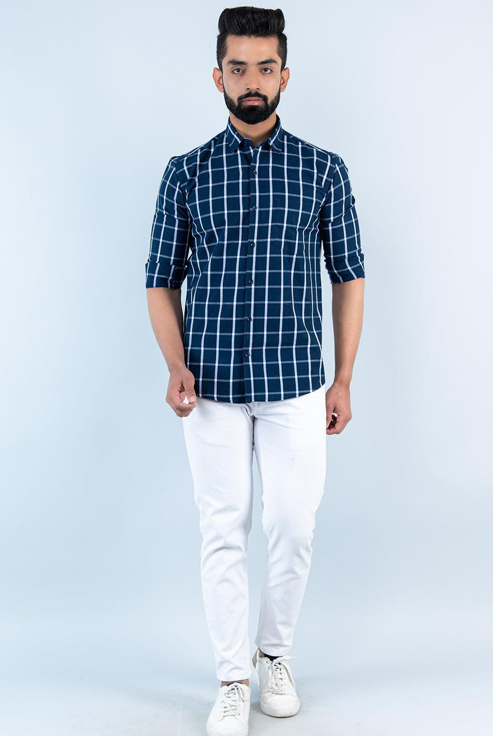 male checkered shirt