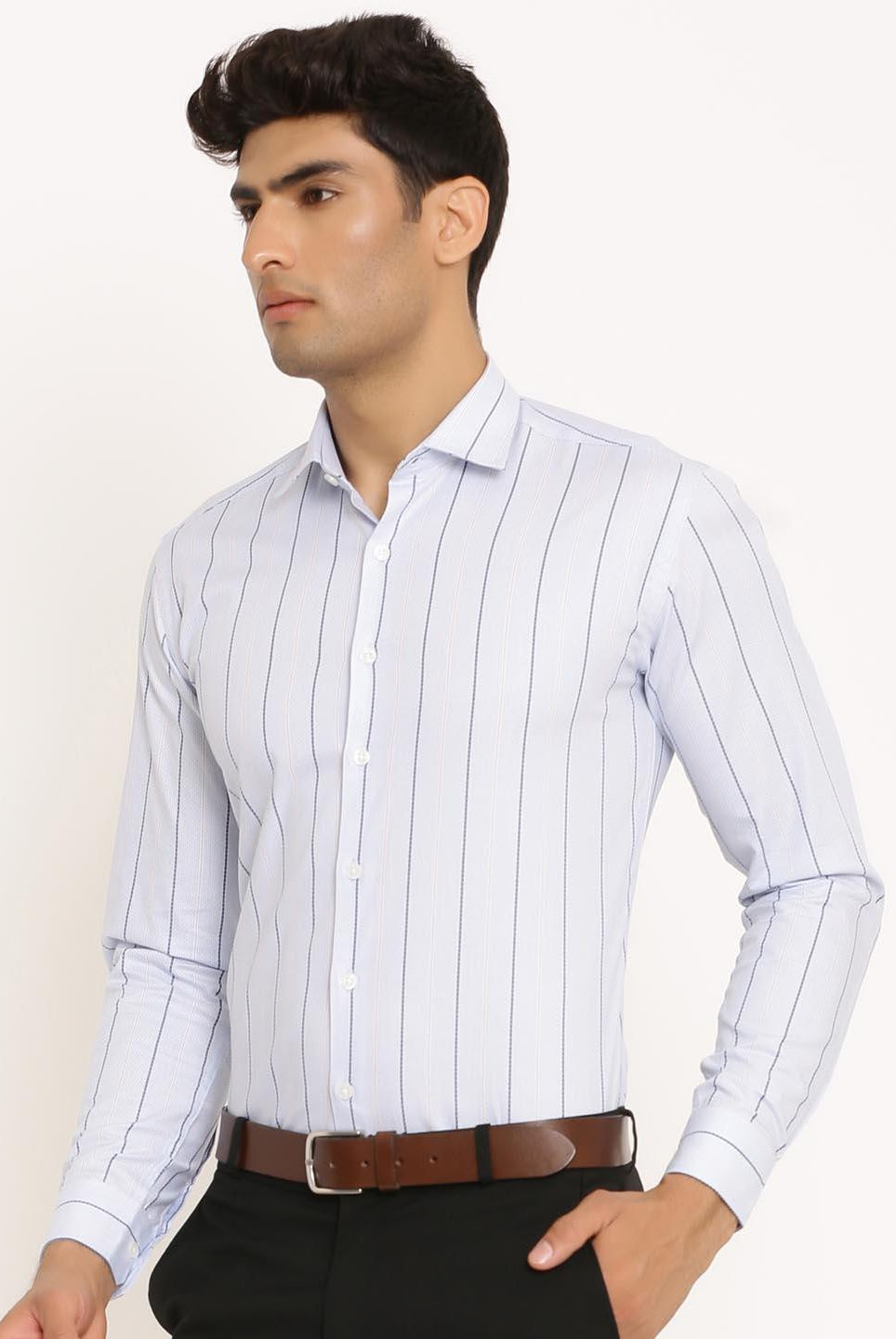 Blue Ripple Stripes Shirt - Tistabene