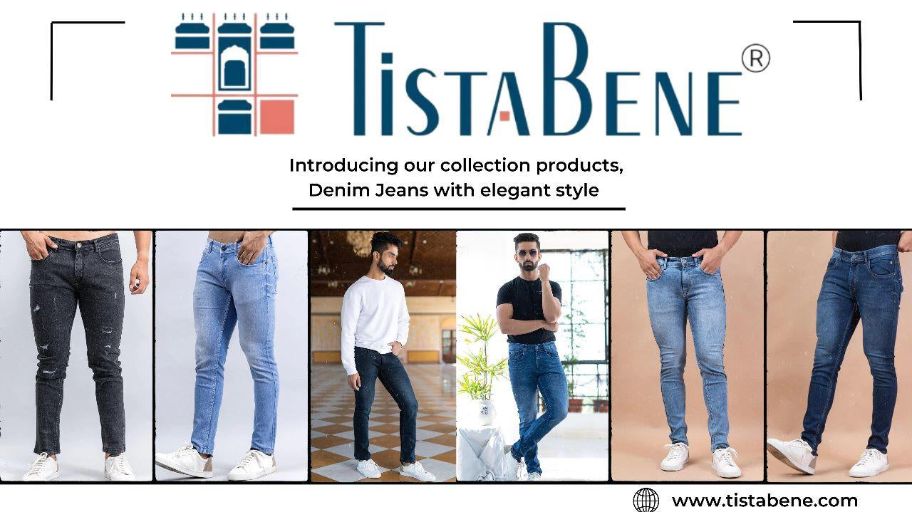Men's Fashion Essentials: Stylish Navi Blue and Black Denim Jeans for Every Occasion - Tistabene