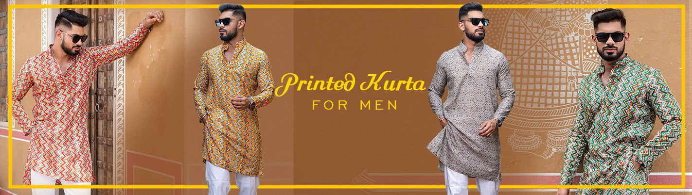 printed kurta for men
