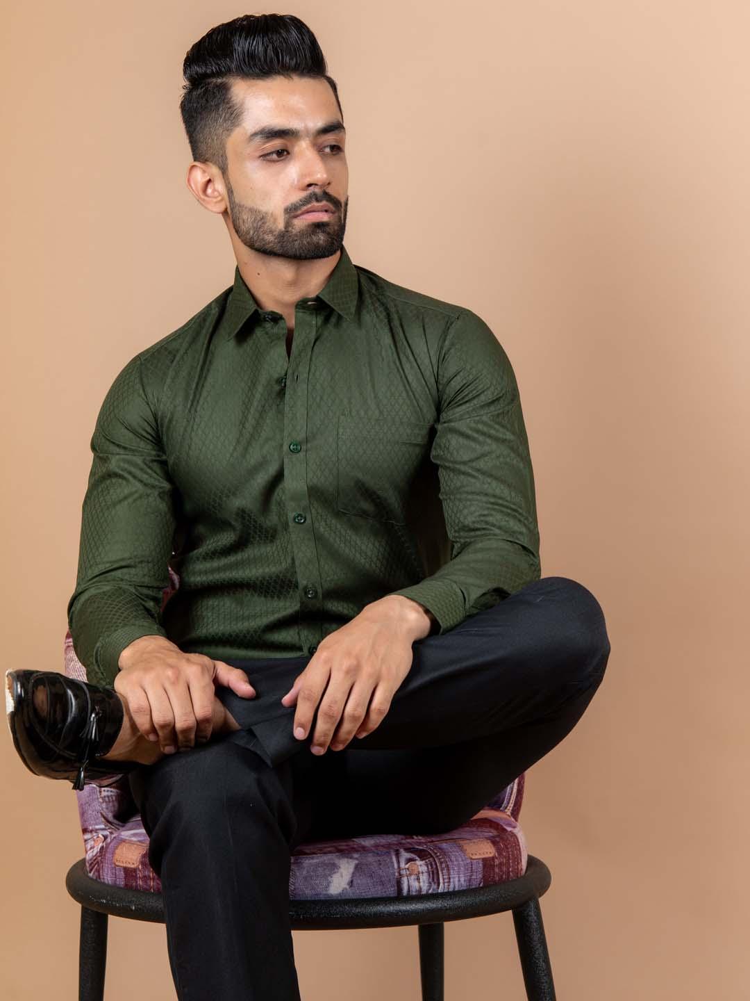 Buy Mens Green Shirts Online At Low Prices Online At Tistabene