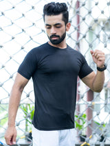 black t-shirt