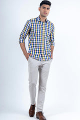 Pink check shirt