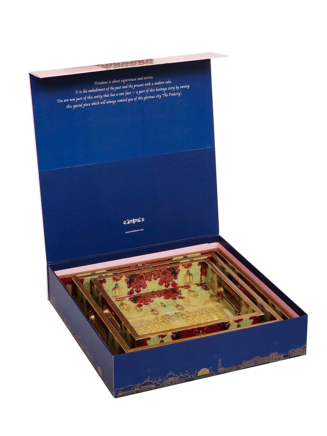 Botanica Set Of 3 Square Tray Set