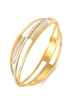 Contemporary Gold Plated Laser Bangle