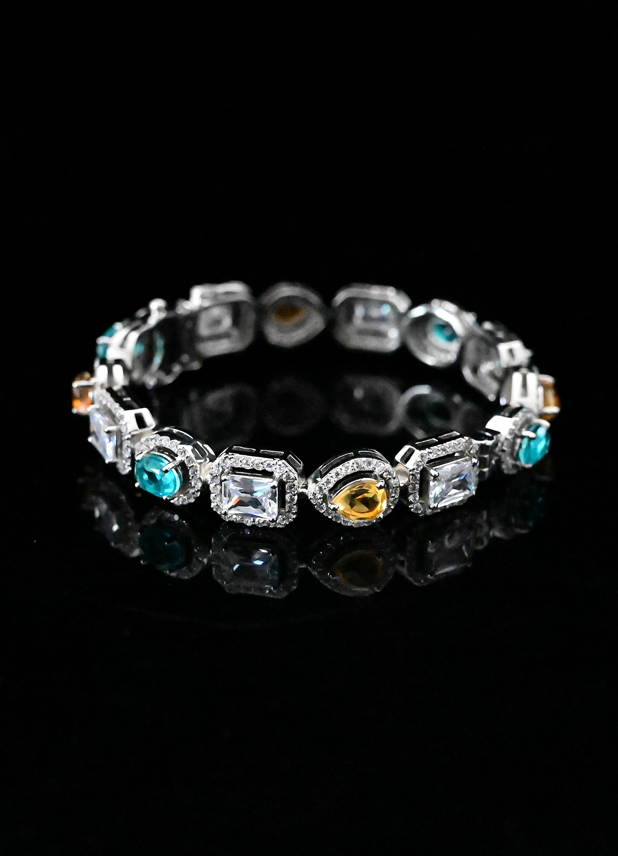 Contemporary Multicolor Stone Bangles