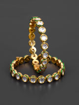 Traditional Kundan Meena Kada Bangle