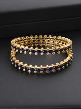 Contemporary Colored Stone Kada Bangle