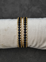 Contemporary Colored Stone Kada Bangle