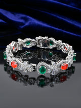 Contemporary Colored Stone Designer Bangle