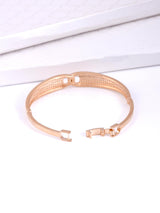 Contemporary Openable Gold Plated Bracelet