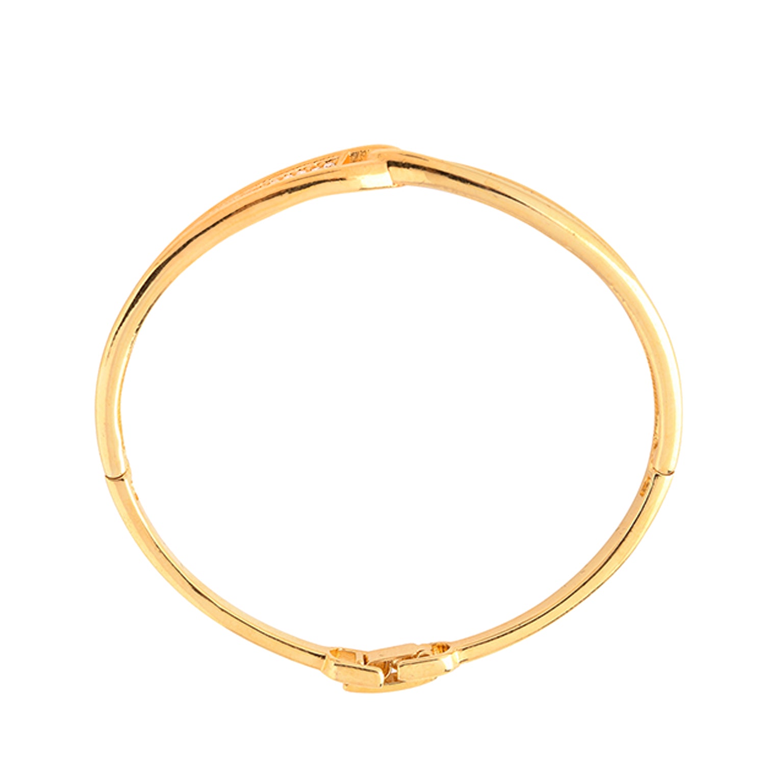 Contemporary Openable Gold Plated Bracelet