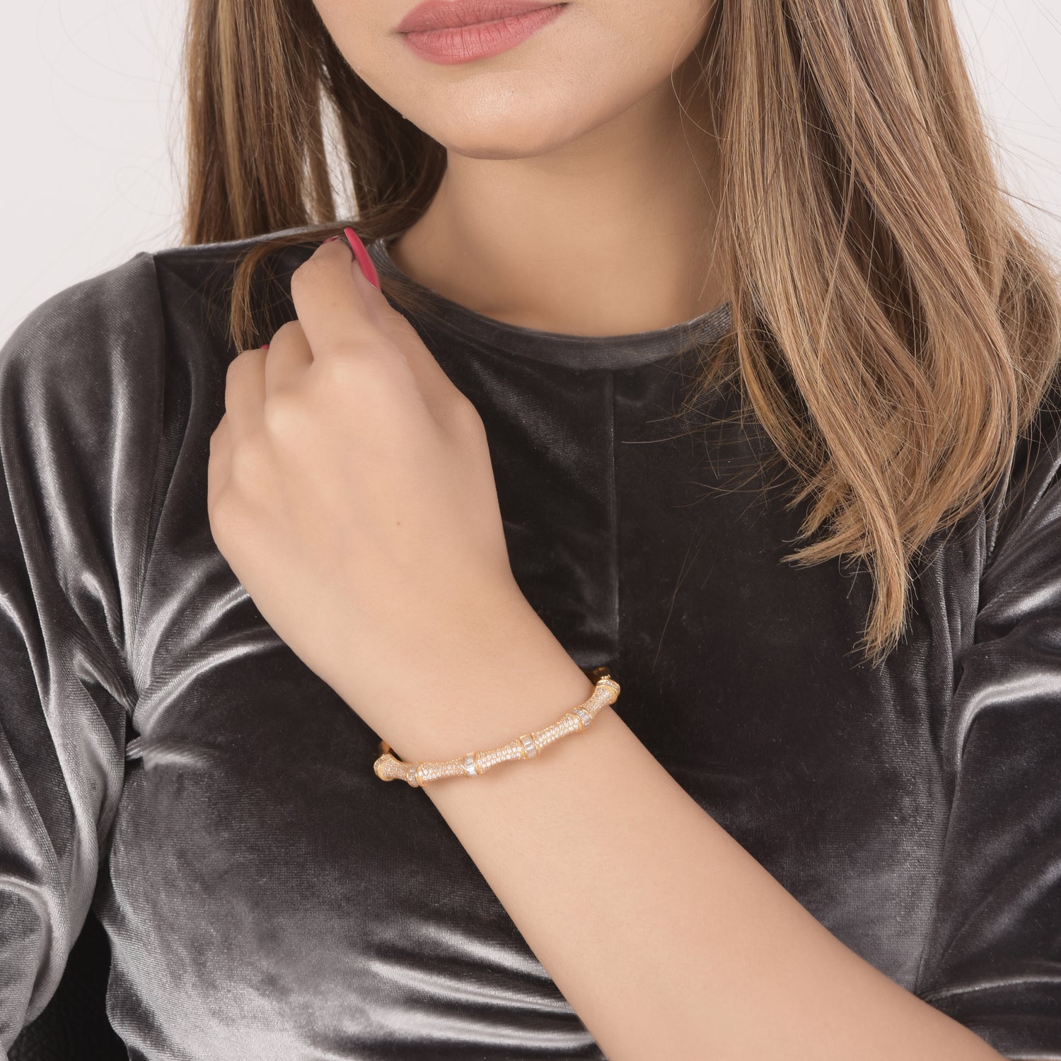 Designer American Diamonds Plated Bracelet