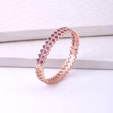 Red Colored Stones Cut Work Bracelet