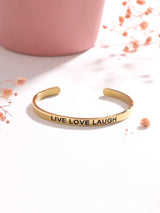 18 K Gold Plated Live Love Laugh Bracelet