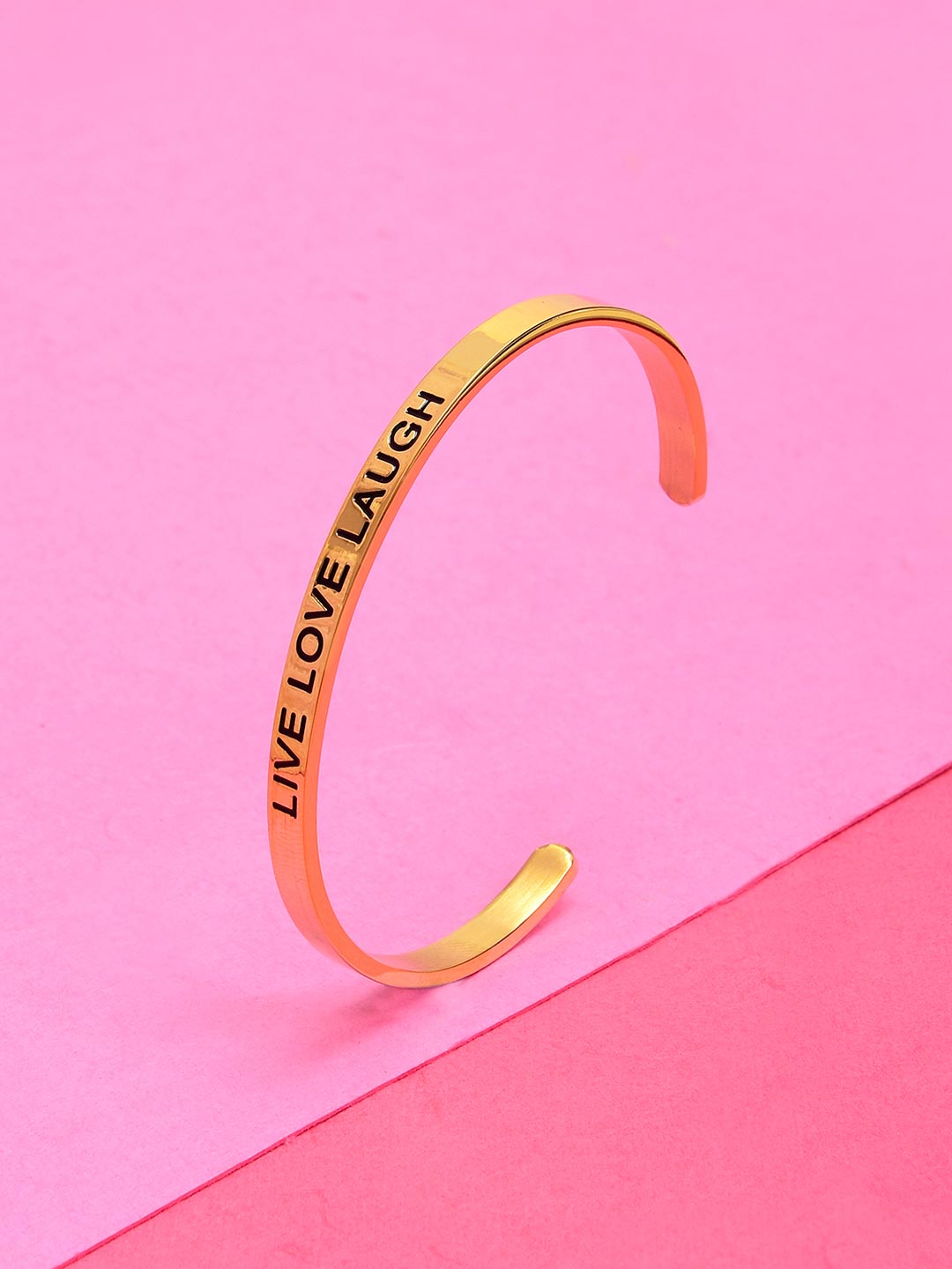 18 K Gold Plated Live Love Laugh Bracelet