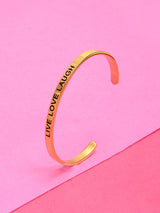 18 K Gold Plated Live Love Laugh Bracelet