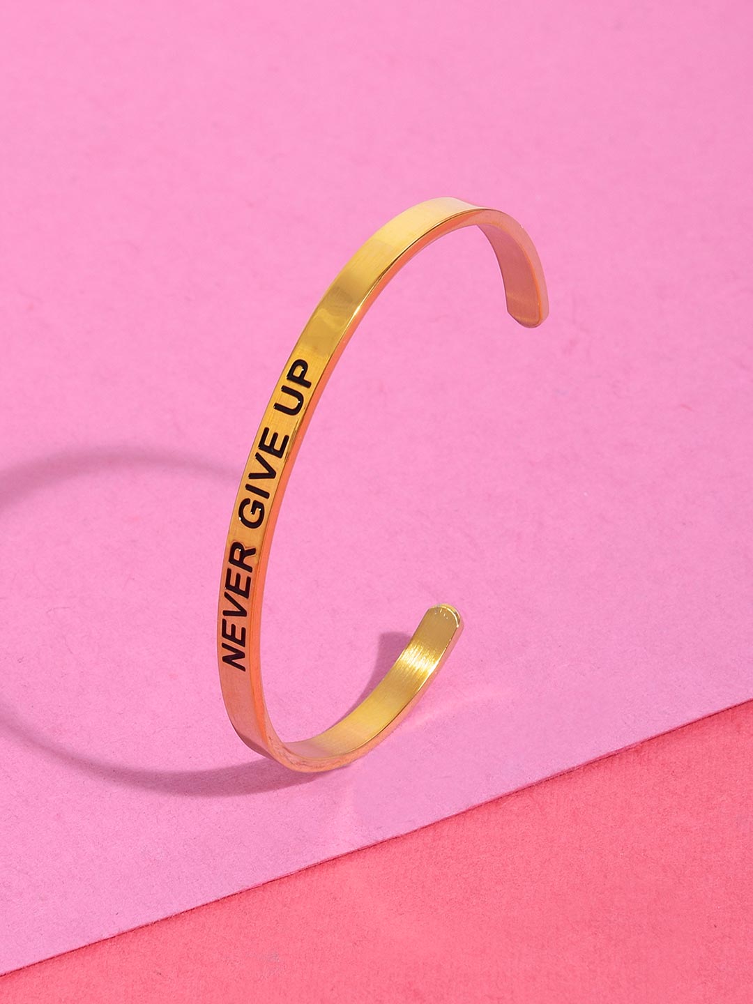 18 K Gold Plated Never Give Up Bracelet