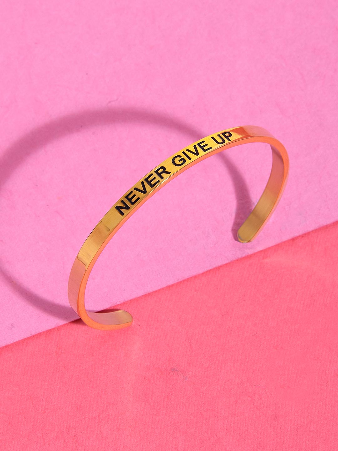 18 K Gold Plated Never Give Up Bracelet