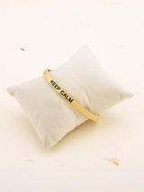 18 K Gold Plated Keep Calm Bracelet