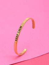 18 K Gold Plated Keep Calm Bracelet