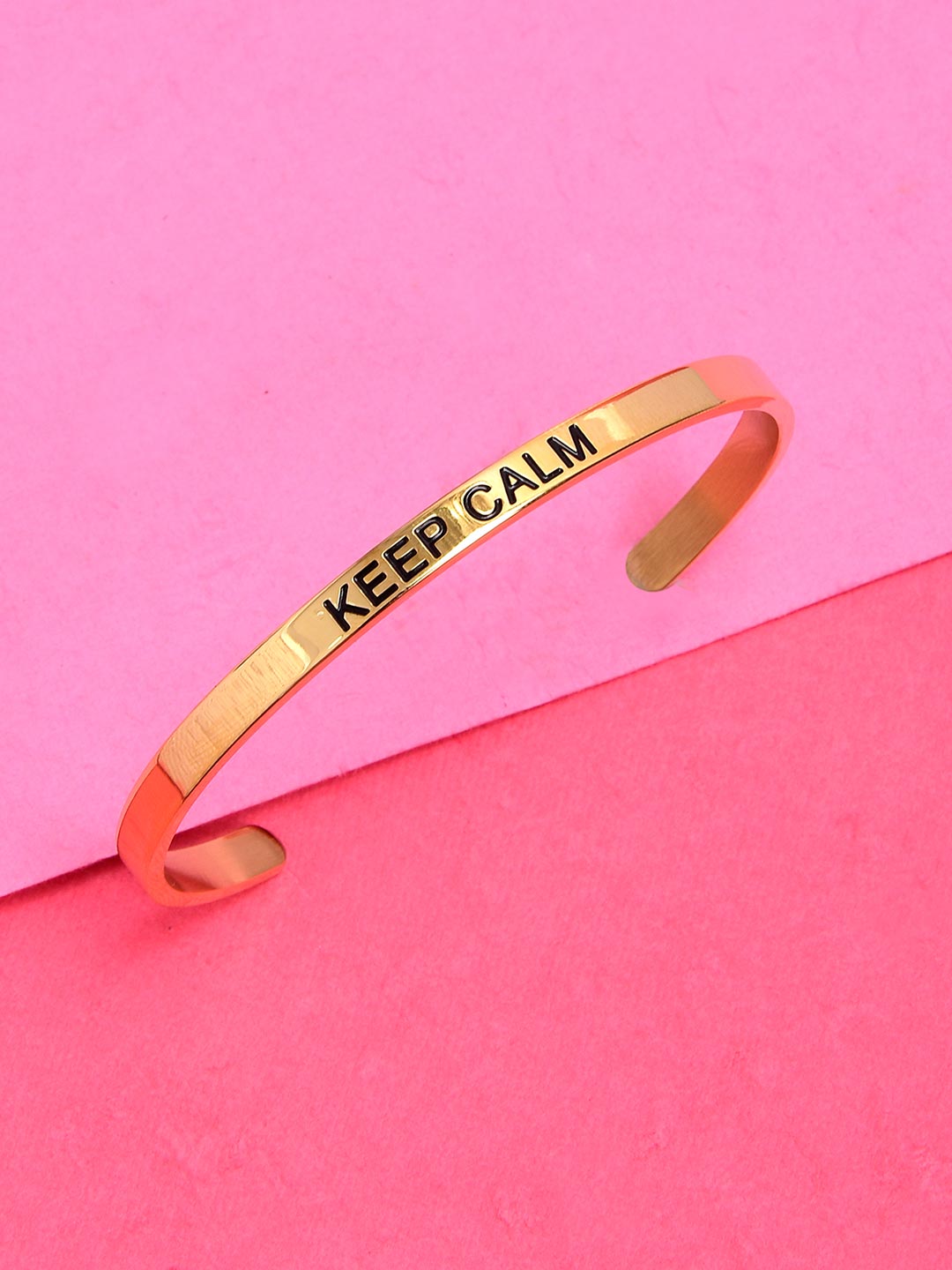 18 K Gold Plated Keep Calm Bracelet