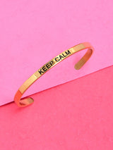 18 K Gold Plated Keep Calm Bracelet