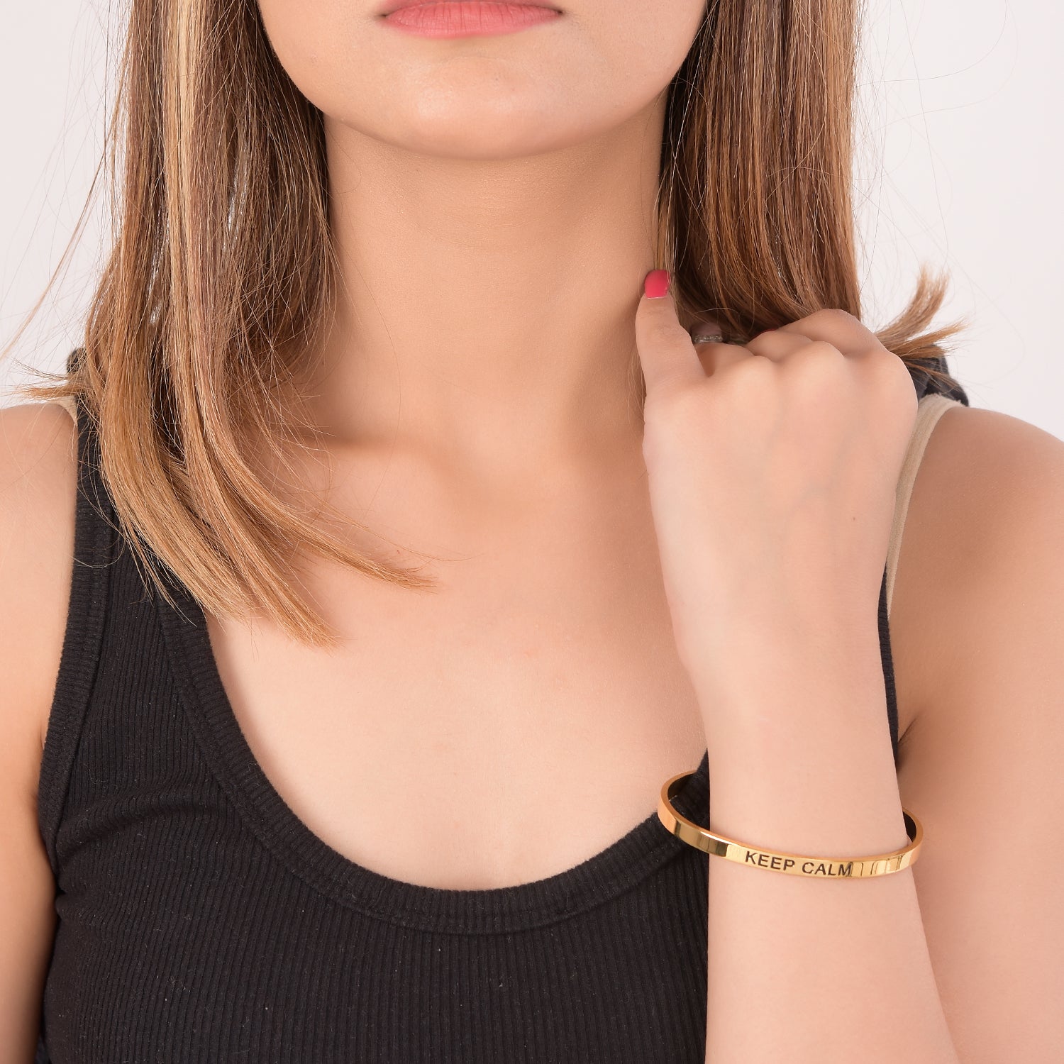 18 K Gold Plated Keep Calm Bracelet