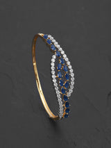 Midnight Blue Stones Modern Gold Plated Bracelet