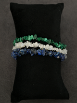 Rainbow Moon Stone Lapis and Malachite Bracelet