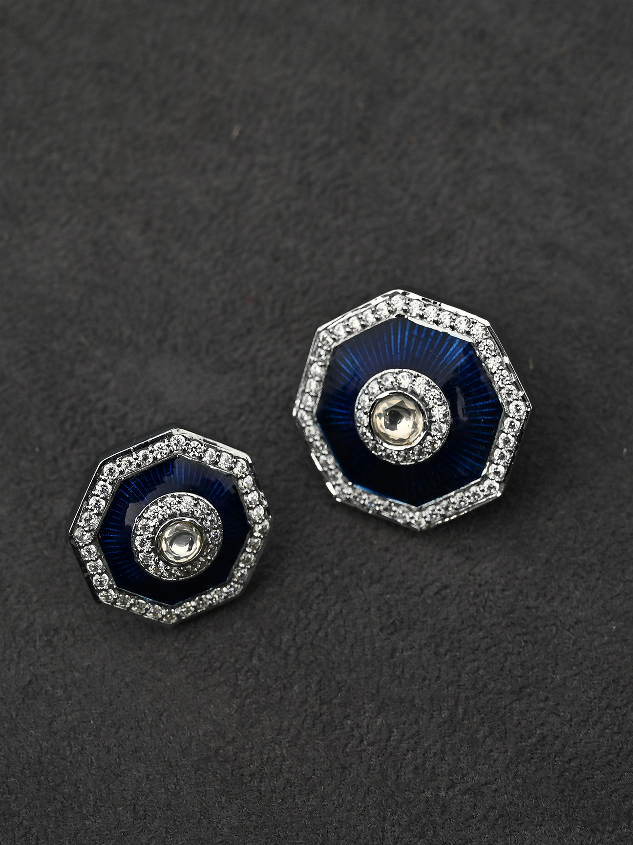 Blue Enamel Classic Design 13 Piece Button Set